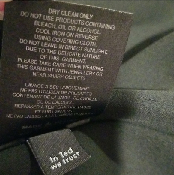 TED BAKER London Black Silk Dress Ruffle Trim and Bow Tie Accent Empire Waist - Picture 12 of 16